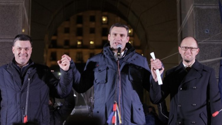 Опозицията поиска оставката на президента Юнукович. Снимка: БТА