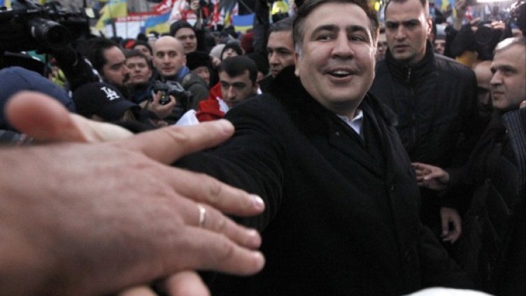 Саакашвили в Киев. Снимка: Ройтерс