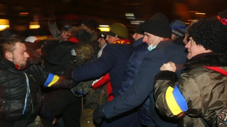 Протестът в Украйна. Снимка БТА