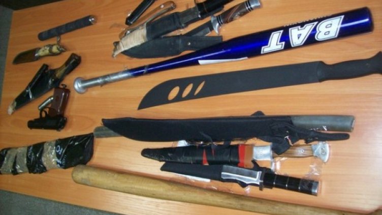 Част от намерените оръжия Снимка: МВР