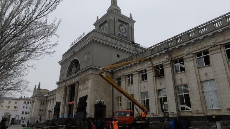 Гарата във Волгоград след атентата. Снимка БТА