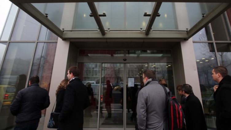 Клонът на "Юнионбанк", където тази сутрин е направен опит за грабеж. Снимка: БТА