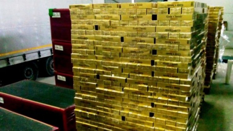 Задържаното количество цигари на ГКПП Кулата. Снимка МВР