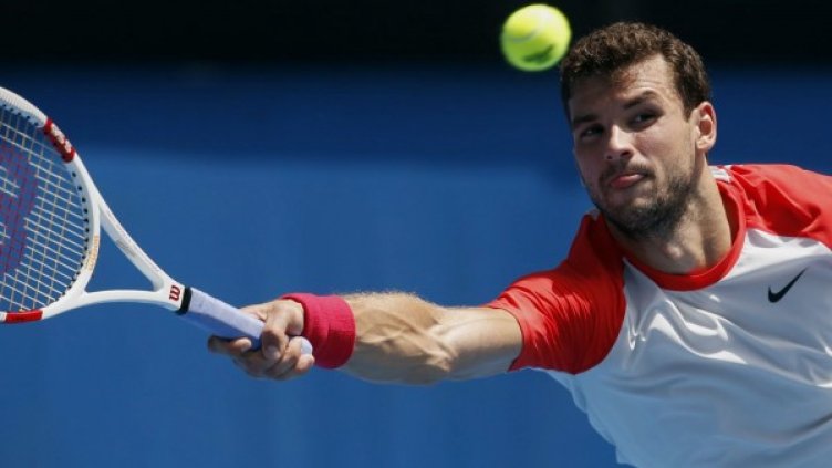 Григор Димитров на Откритото първенство на Австралия. Снимка Reuters.