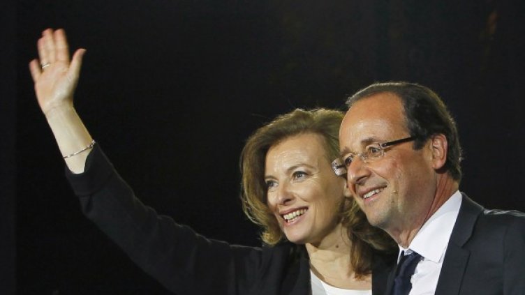 Франсоа Оланд и Валери Трирвильор. Снимка: БТА