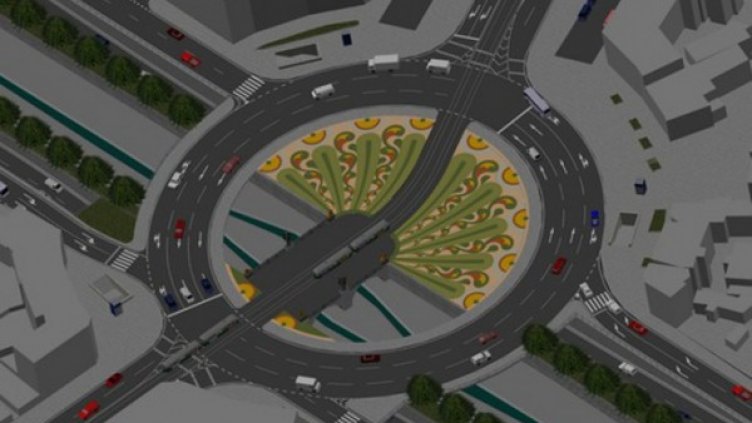 Първоначалният проект за кръгово движение предвиждаше три ленти, но общината сега ги е редуцирала само до две. Снимка: Столична община