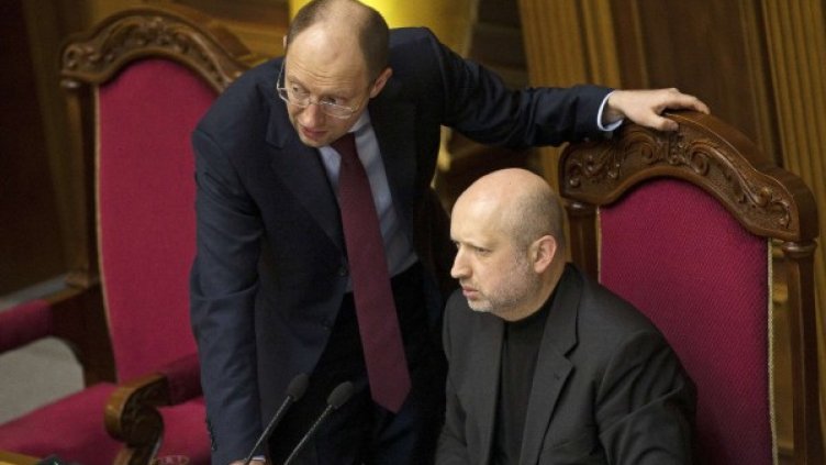 Арсений Яценюк и Олександър Турчинов. Снимка: Reuters