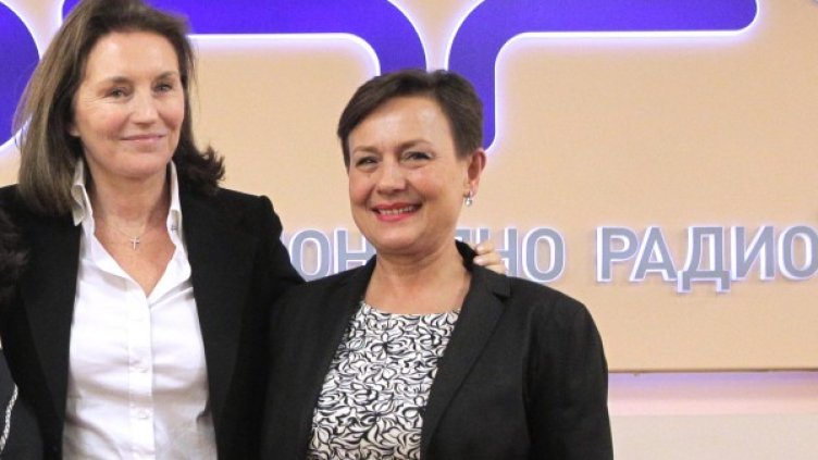 Сесилия Атиас (л) и Кристияна Вълчева. Снимка: БТА