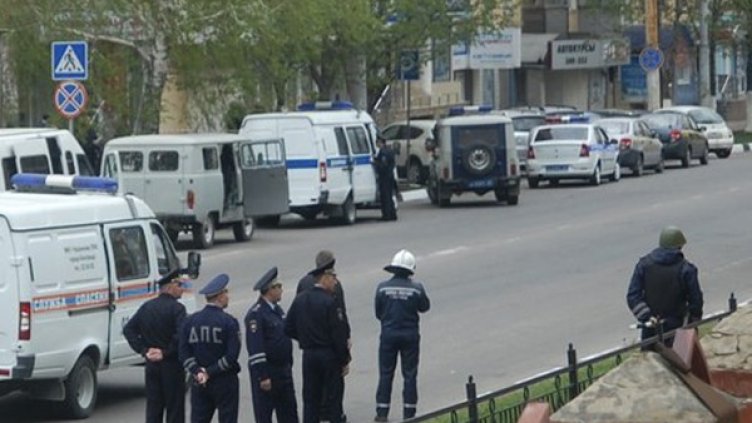 Задържането на банковия похитител в Белгород. Снимка: Reuters