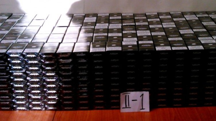 Задържаните контрабандни цигари. Снимка Агенция "Митници"