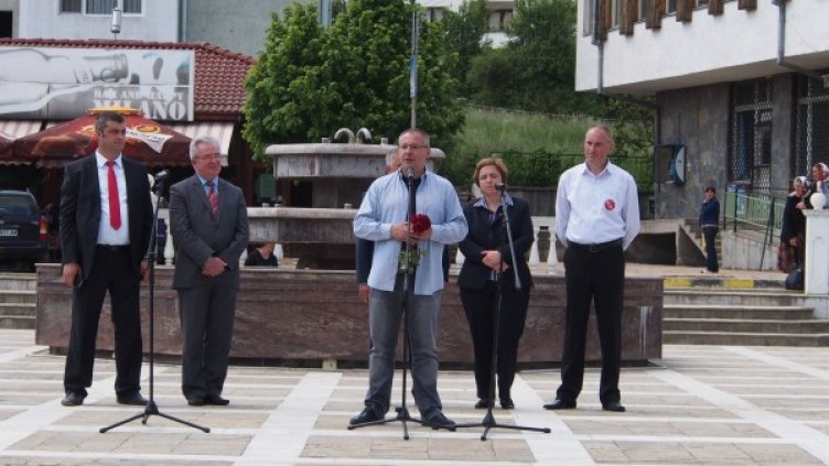 Сергей Станишев в Неделино. Снимка БСП