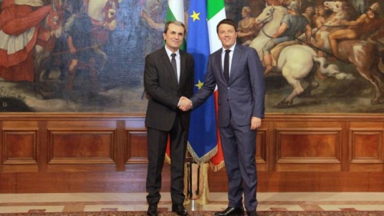 Пламен Орешарски и Матео Ренци. Снимка: МС