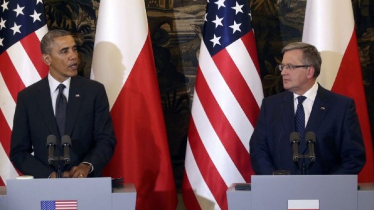 Барак Обама и Бронислав Коморовски. Снимка: Reuters