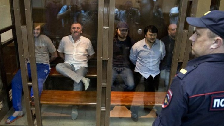 Ибрахим Махмудов, Лом-Али Гайтукаев, Джабраил Махмудов, Рустам Махмудов и Сергей Хаджикурбанов. Снимка: БТА