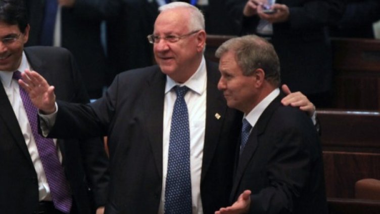 Реувен Ривлин и Меир Шитрит. Снимка: Reuters