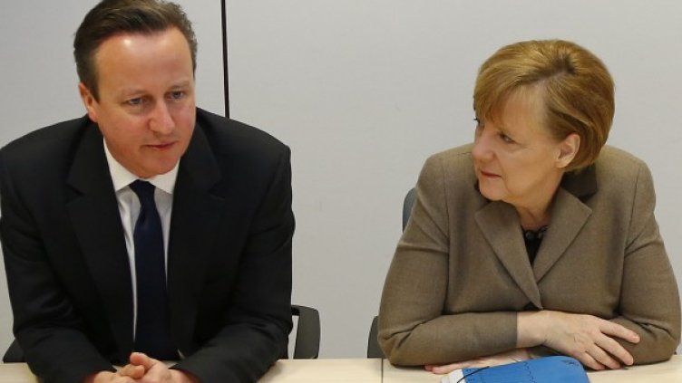 Британският премиер Дейвид Камерън и германският канцлер Ангела Меркел
