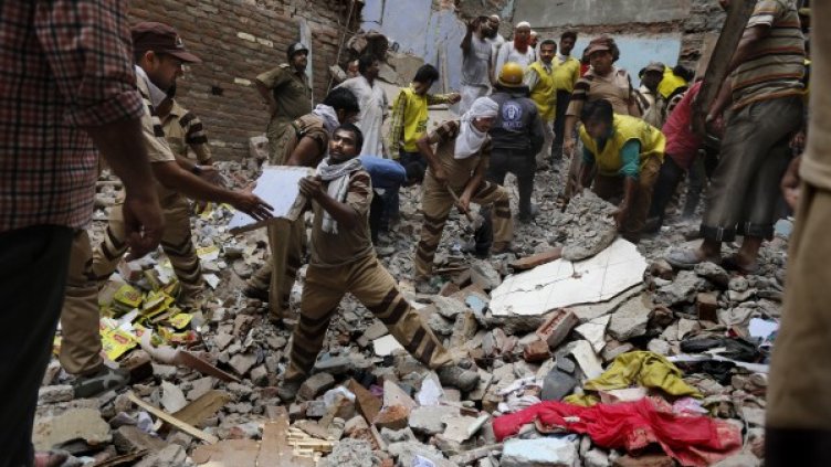 Мястото на трагедията в Делхи. Снимка БТА