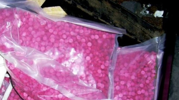 Задържаният метаамфетамин на Капитан Андреево. Снимка Агенция "Митници"