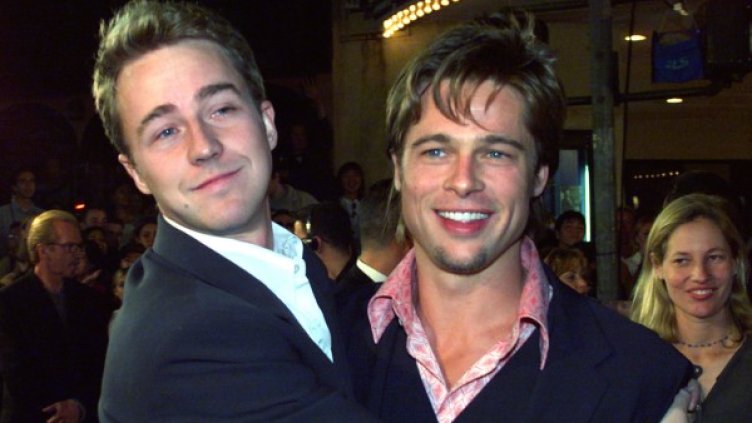 Брад Пит и Едуард Нортън на премиерата на "Боен клуб" през 1999г. Снимка: Архив Reuters
