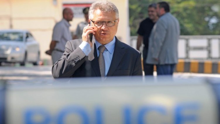 Велизар Шаламанов отиде в Костенец. Снимка: Булфото