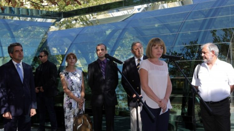 Президентът Росен Плевнелиев и кметът на София Йорданка Фандъкова участваха в откриването на комплекса при гробницата на Хонорий до базиликата "Света София" в столицата. Снимка: БТА