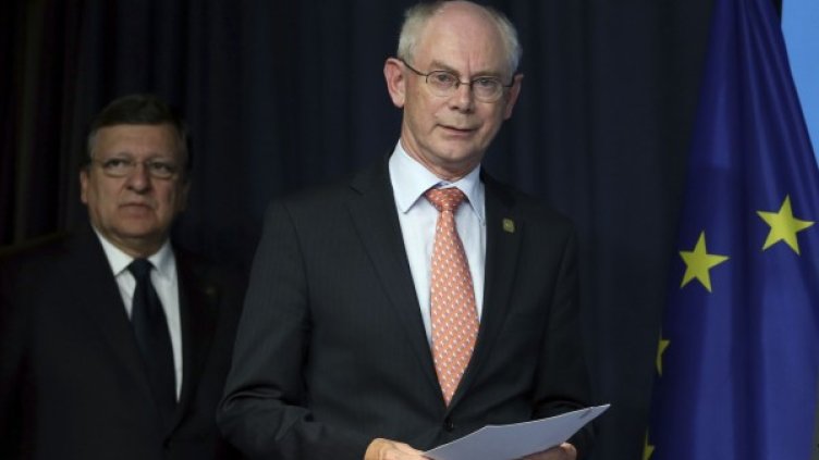 Херман ван Ромпой и Жозе Мануел Барозу. Снимка Reuters