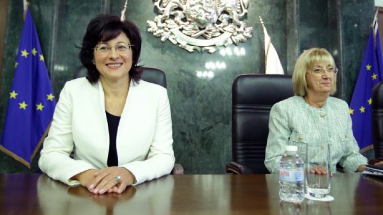 Заместник-председателите на ВКС Таня Райковска (дясно) и Павлина Панова (ляво). Снимка: БТА