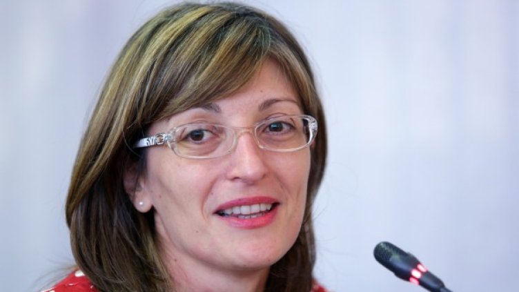 Екатерина Захариева на заседанието на Обществения съвет. Снимка БТА