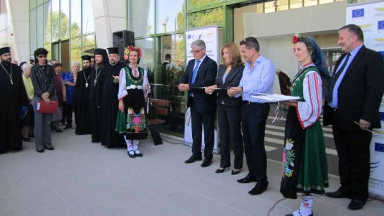 Откриването на жп гарата в Пазарджик. Снимка: БТА