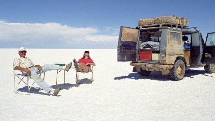 Гюнтер и Кристин някъде из света. Снимка: Гюнтер Холтроф