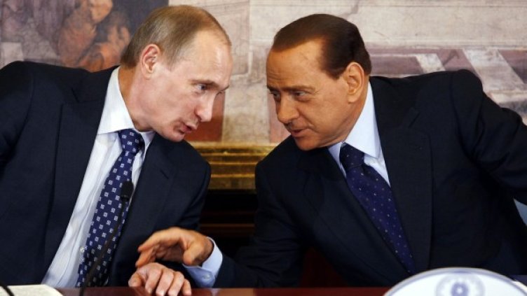 Путин и Берлускони. Снимка: архив, Ройтерс