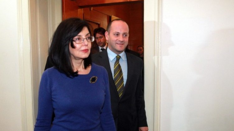 Меглена Кунева и Радан Кънев от Реформаторския блок. Снимка: Булфото, архив