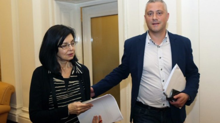 Меглена Кунева и Божидар Лукарски Снимка: БТА