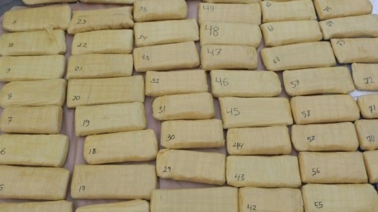 Иззетият хероин в Пловдив. Снимка: ДАНС