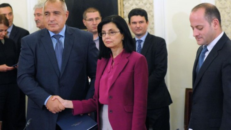 Меглена Кунева от РБ и Бойко Борисов Снимка: Булфото