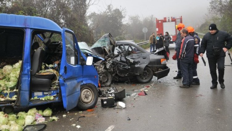 Катастрофата при монтанското село Долна Вереница. Снимка БТА