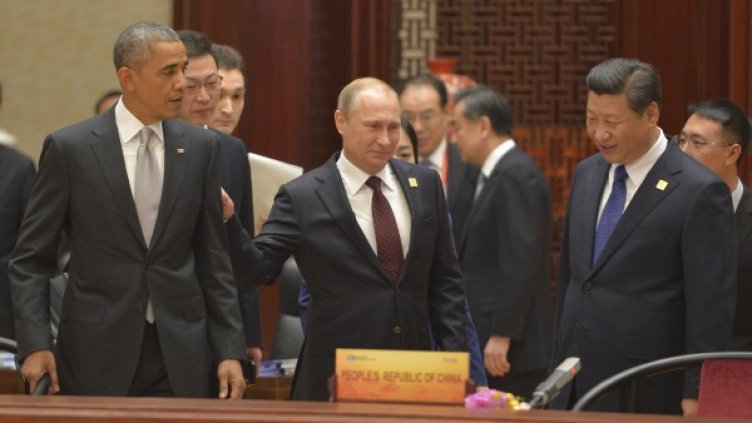 Барак Обама, Владимир Путин и Си Цзинпин. Снимка: Reuters