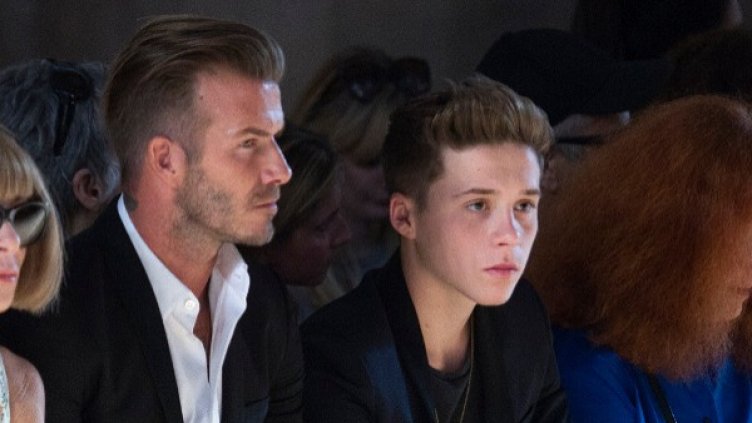 Дейвид Бекъм и синът му Бруклин. Снимка: архив, Reuters