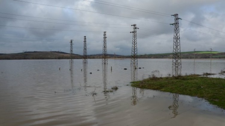 Обстановката в Гълъбово след наводненията. Снимка БТА