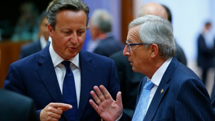 Дейвид Камерън и Жан-Клод Юнкер. Снимка: Reuters