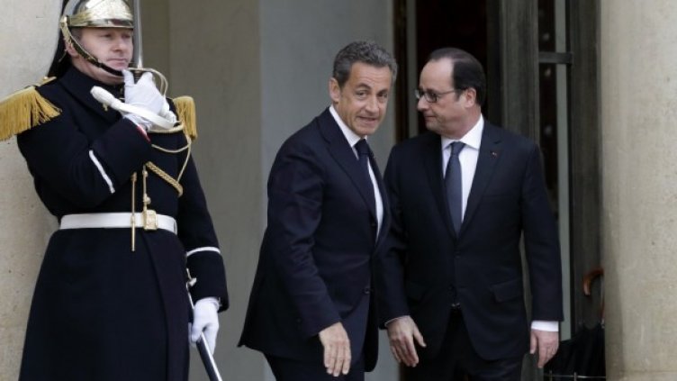Никола Саркози и Франсоа Оланд. Снимка: Reuters