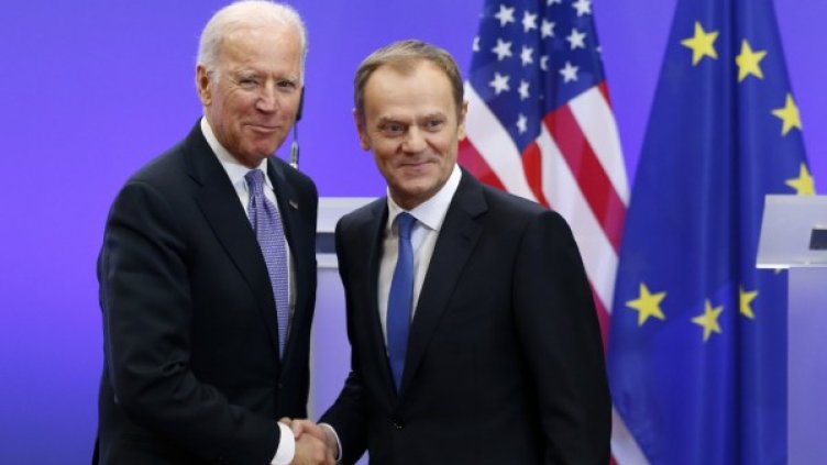 Джо Байдън и Доналд Туск. Снимка: Reuters