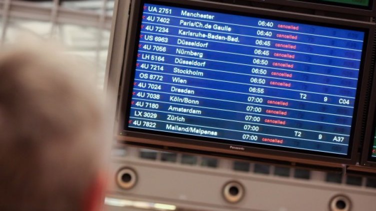 Отменените полети на летището в Хамбург. Снимка БТА