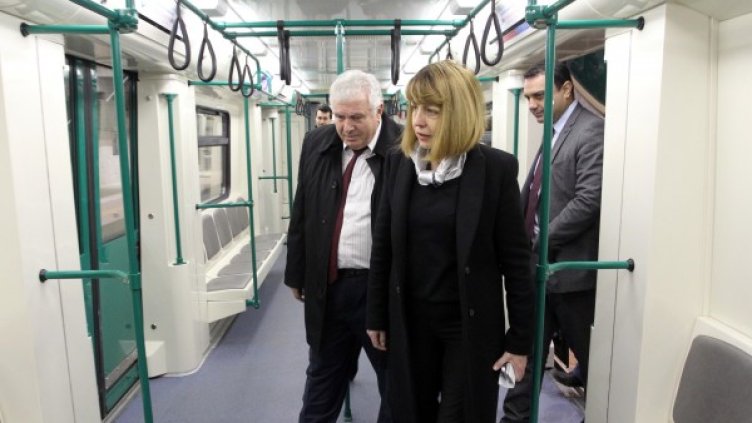 Йорданка Фандъкова провери строителството на метрото до Летището. Снимка БТА