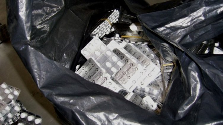 Хванатите таблетки на Капитан Андреево. Снимка: Агенция "Митници"