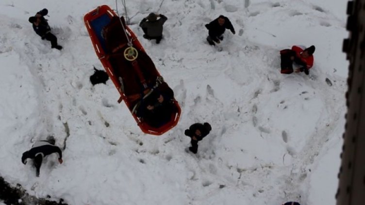 Акцията с вертолета по спасяване на родилката в Кърджалийско. Снимка: Dnes.bg
