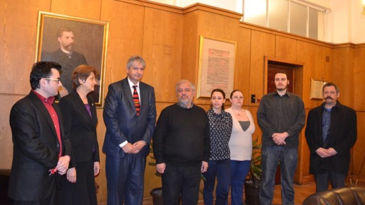 Доц. Лъчезар Иванов на срещата на ректора на СУ с новите преподаватели във ВУЗ-а. Снимка: СУ