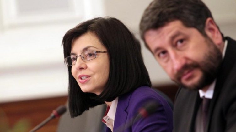 Меглена Кунева и Христо Иванов. Снимка: БТА