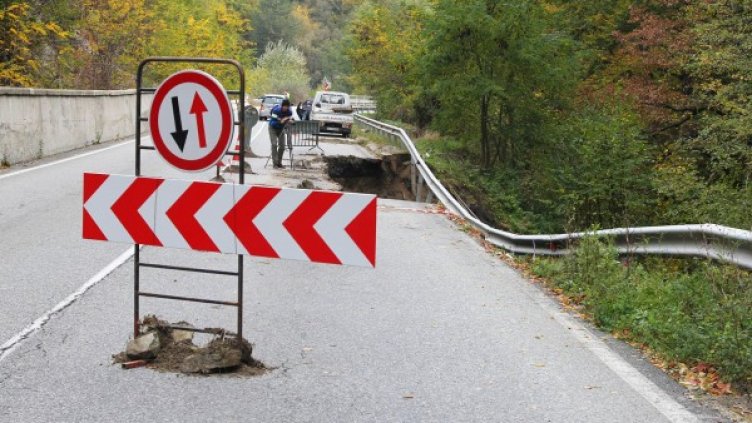 Пропадналият участък през октомври. Снимка: БулФото