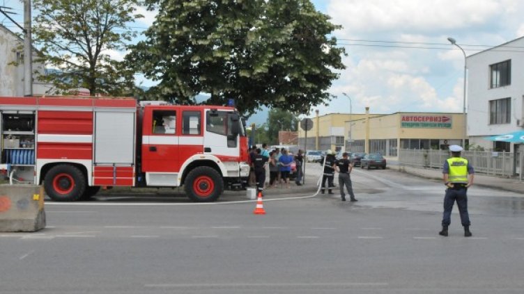 Кадър от мястото на инцидента. Снимка: Булфото